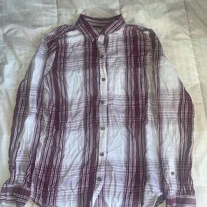 Junior’s Medium Long Sleeve Plaid Button Up